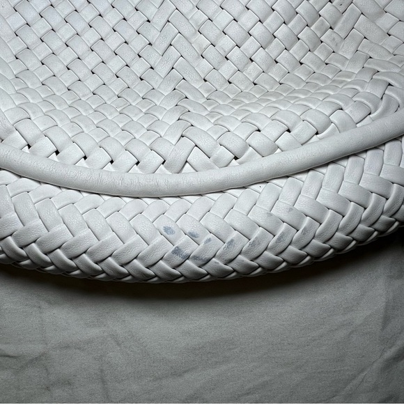 Anthropologie Alison White Woven Shoulder Bag Purse Tote - Picture 4 of 15